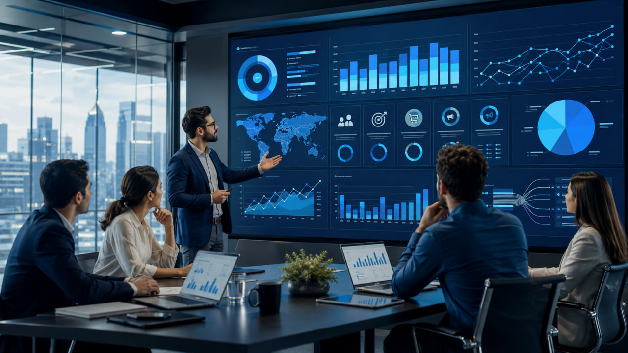Marketing analytics dashboard for B2B technology growth